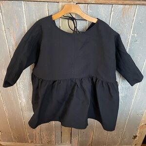 Rachel Comey Black Peplum Blouse